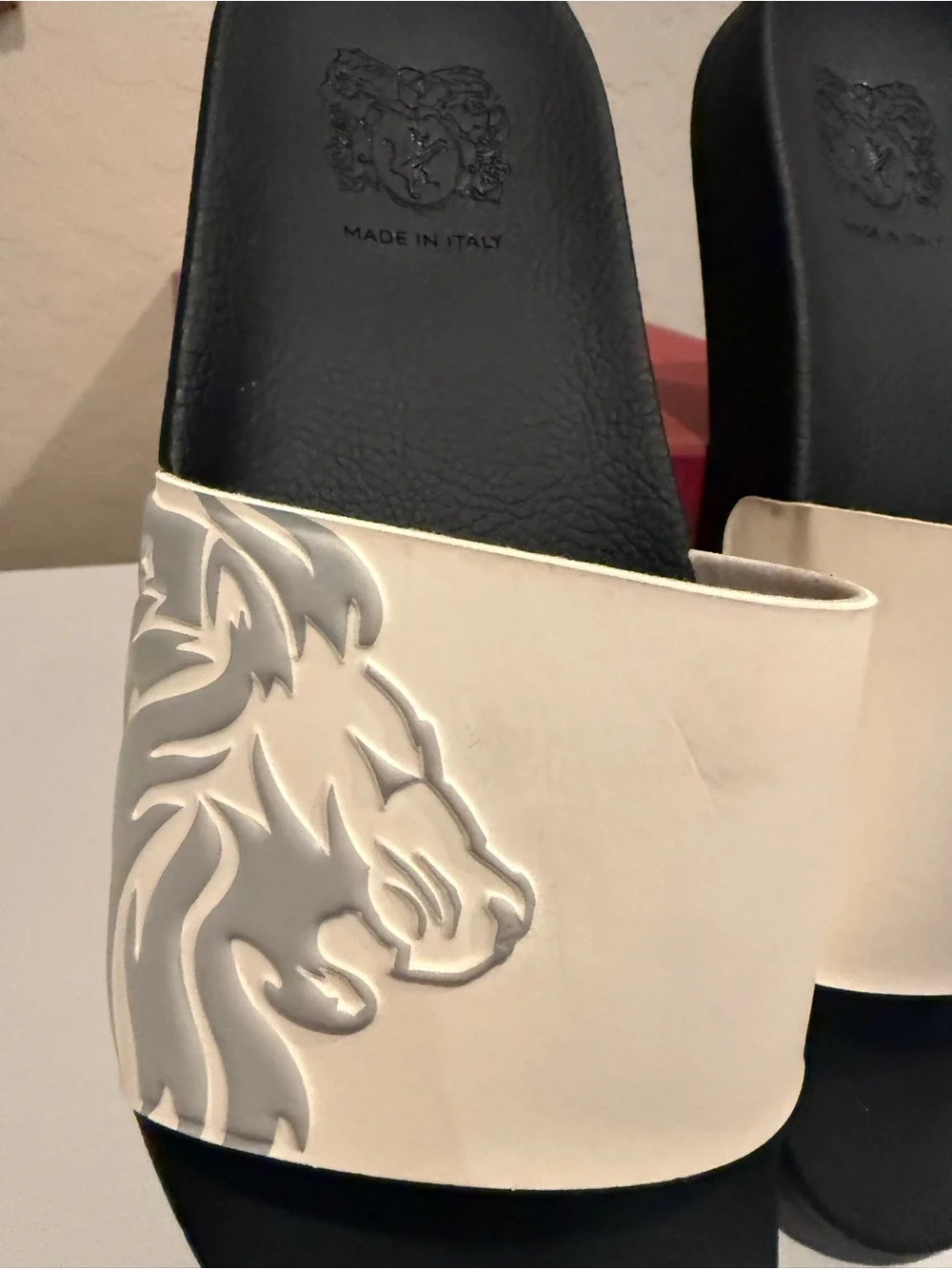 Bruno Magli Men's Messe Lion Head Slide Sandal mens size 9 NWT